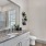 large vanity counter with sink in bathroom