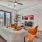 living room with access to private backyard