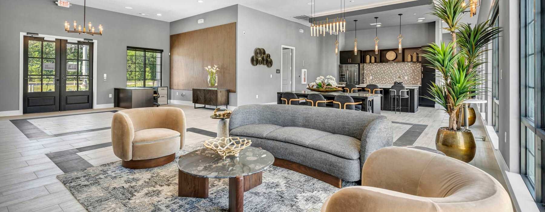 luxurious clubhouse with kitchen